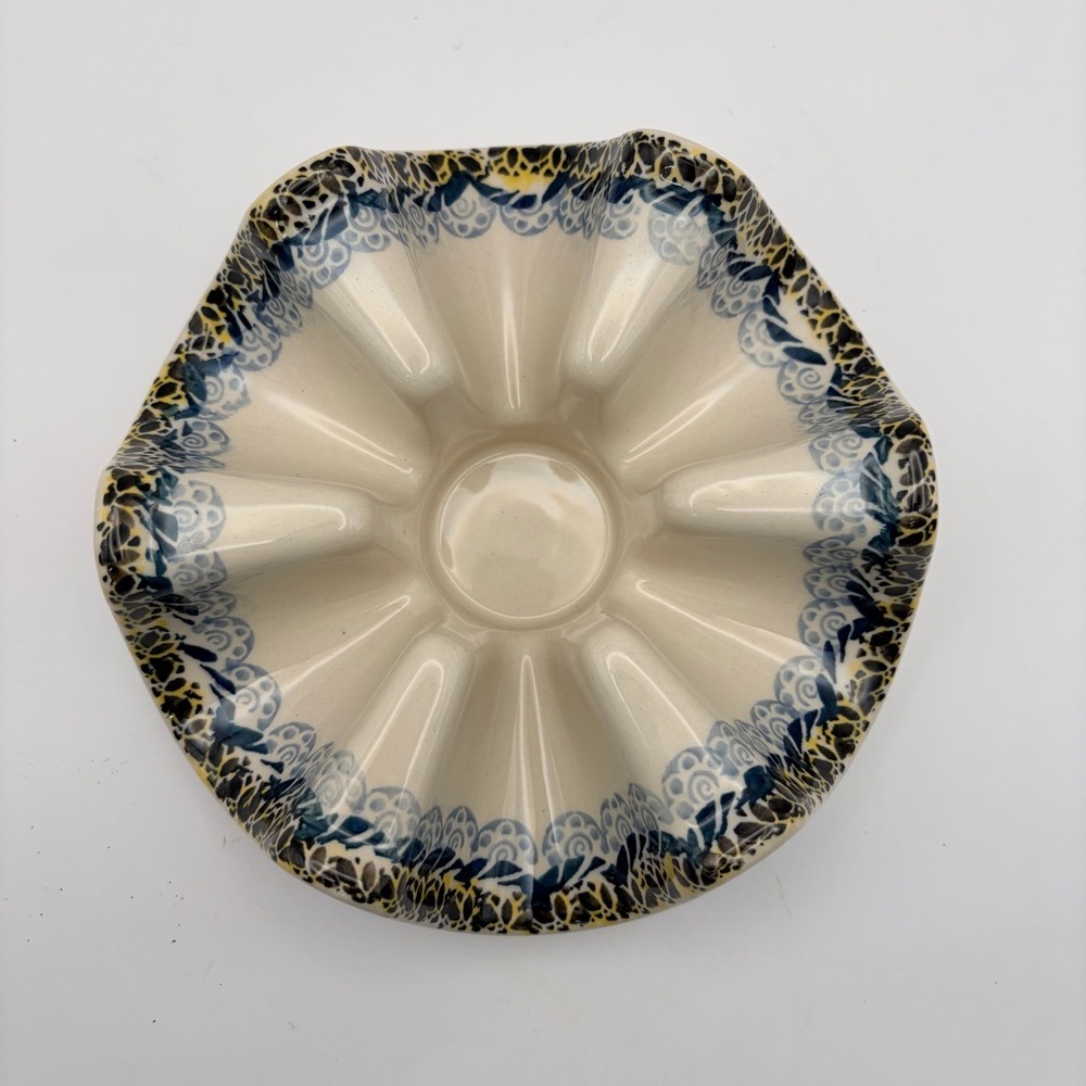 Polish Pottery Tea Warmer | Handmade in Poland Floral Stoneware | Microwave Safe - Picture 6 of 10